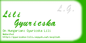 lili gyuricska business card